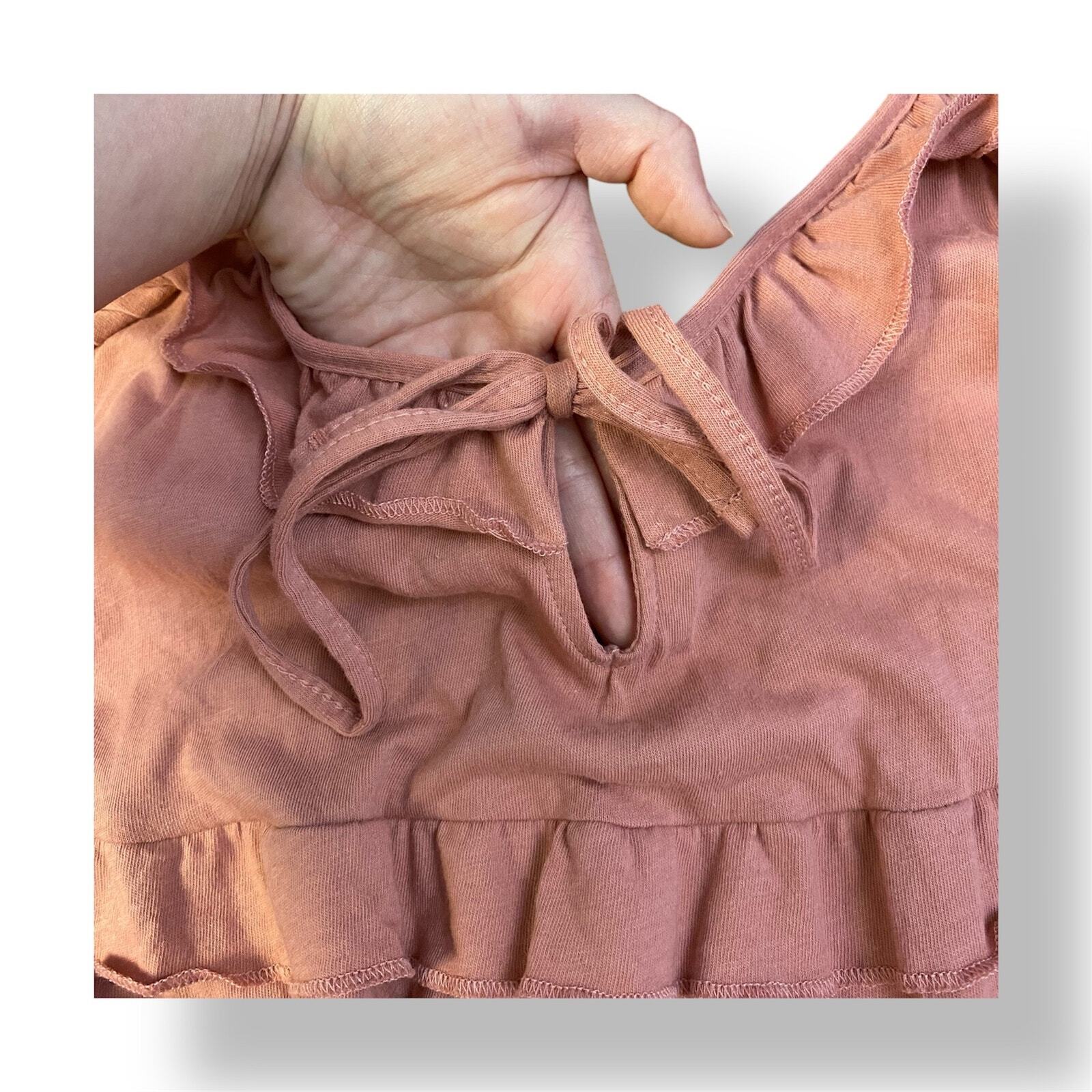 J.Crew NWT Tiered Ruffle Knit Keyhole Maxi Dress Size XS Weathered Rose