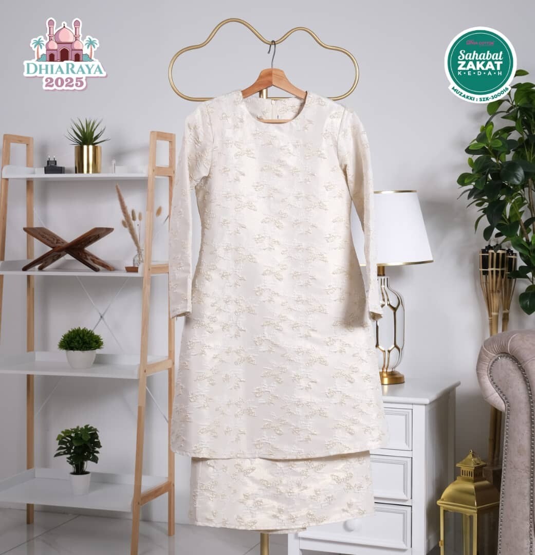 Baju Kurung Cutting Riau Soft Brocade XS-4XL corak timbul inclu. shipping fee