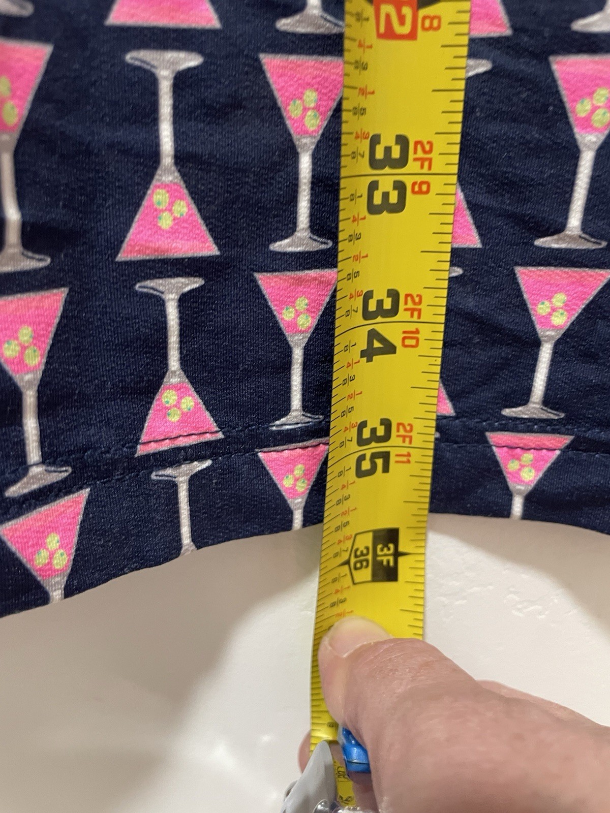 Beachtime Navy Pink Geometric Shift Dress Hood Button Collared Pockets XL