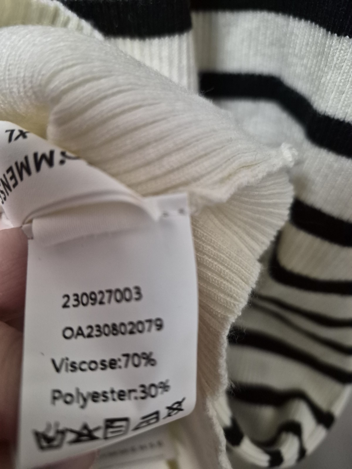 COMMENCE Knitted TURTLE NECK striped Cottagecore Fisherman Sweater Dress NWT XL