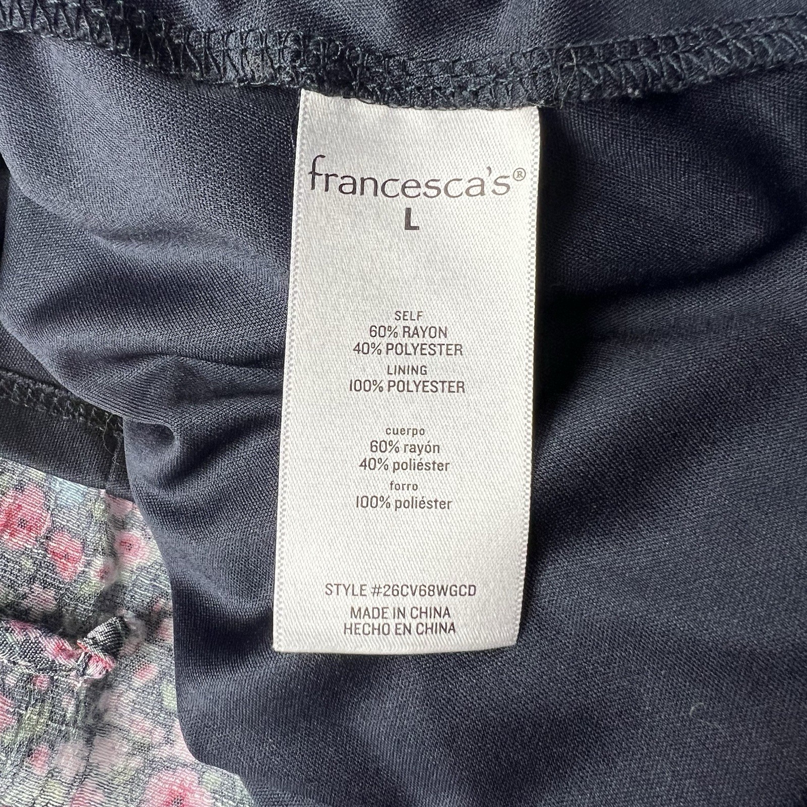 Miami for Francesca’s Women’s Adj Spaghetti Strap Bow Zip Back Lined Y2K Dress L