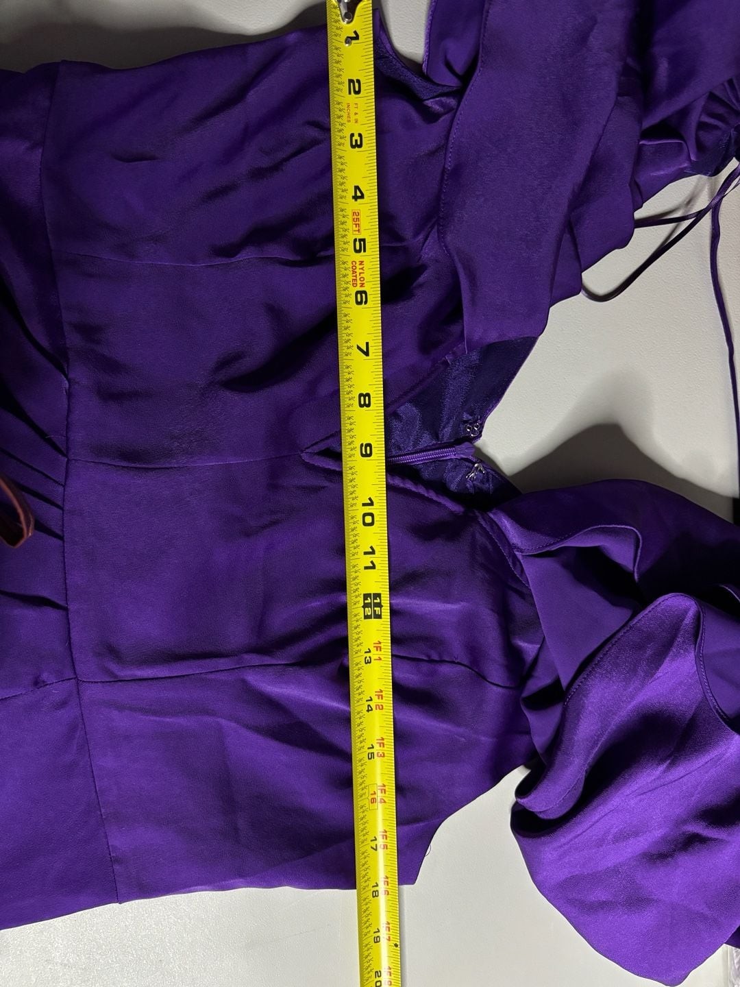 DO+BE Purple Satin Flutter Sleeve Mini Dress Style GY1590