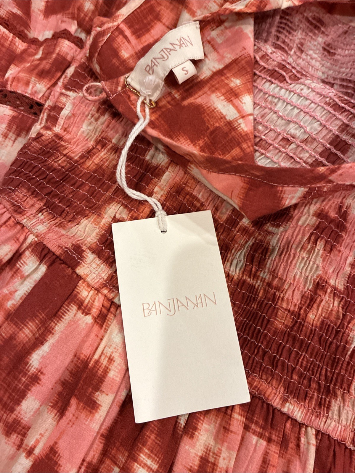 Banjanan S Small Iris Dress Print Cotton Midi