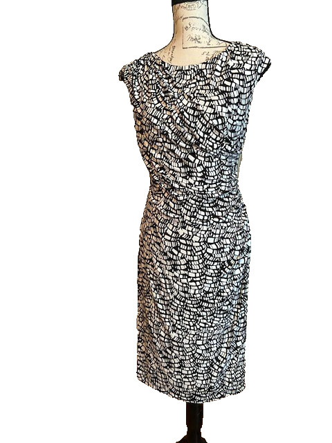 DRESSBARN Made in Sri Lanka Dress Black and White Size 8