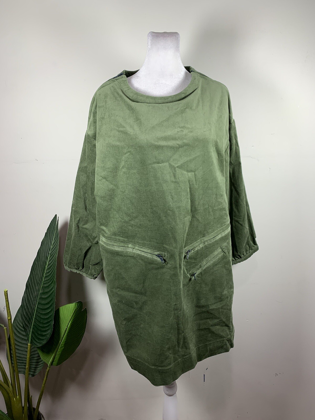 Lovebinetti Womens Solid Green Casual Dress, Size M