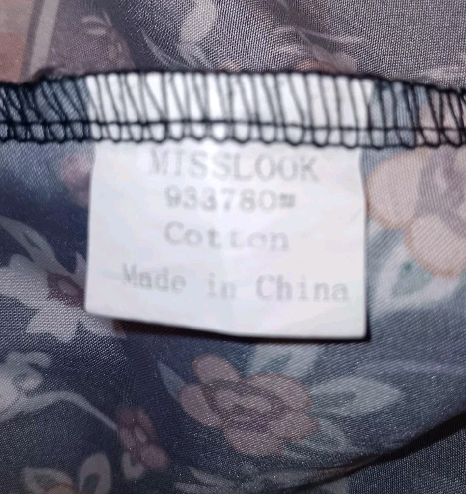 Misslook brand Boho Polyester Blend button font Mini Dress Floral Print XXL