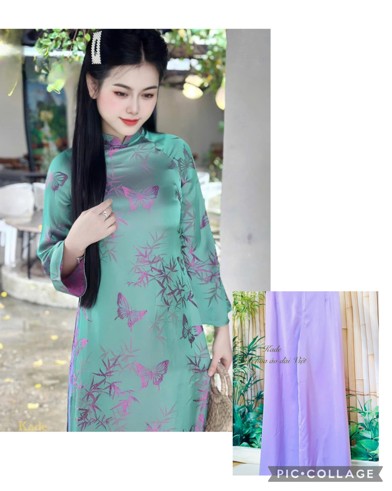 Vietnamese Ao Dai – Modern Long Dress for Women – To tam SG – with Pants