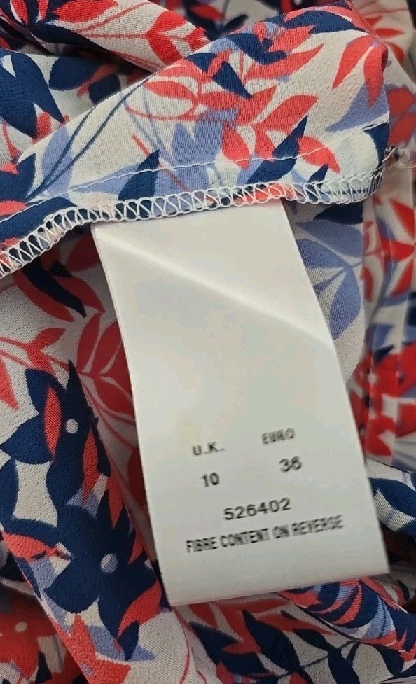 Vintage 1940s 1950s Style Red White Blue Home Front Tea Dress Size 10 12 Eastex