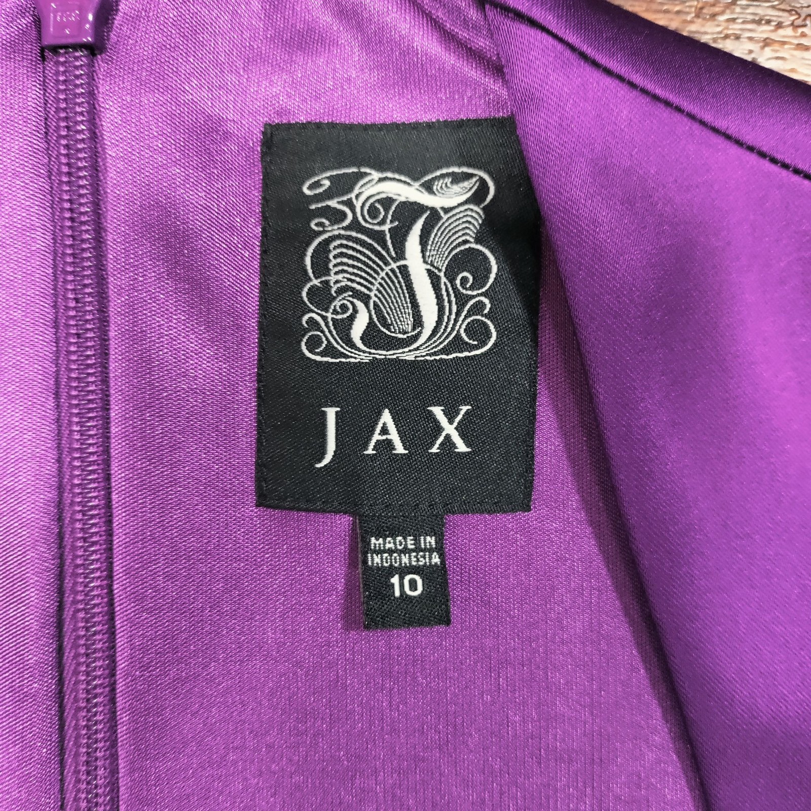 Jax Women’s Purple Sleeveless Polyester/Nylon Blend Sheath Dress Size 10