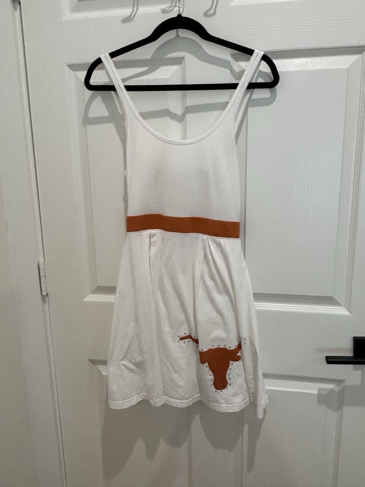 womans UT authentic apparel swize xs white dress with longhorn logo