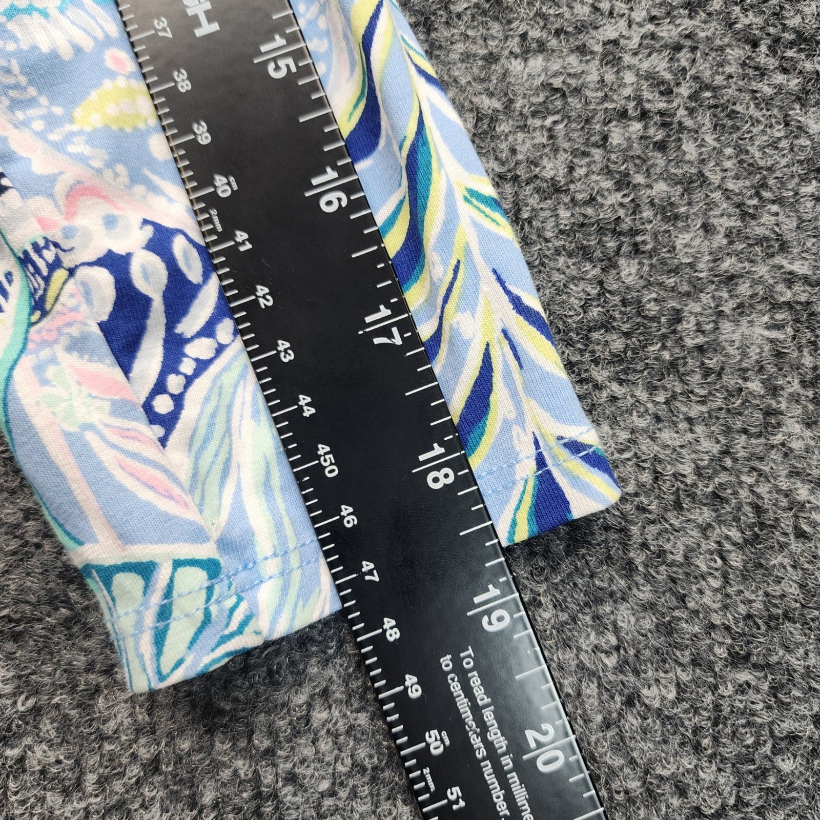 Lilly Pulitzer Faux Wrap Ruffle Hem Jersey Dress Tropical Beach Resort Size S