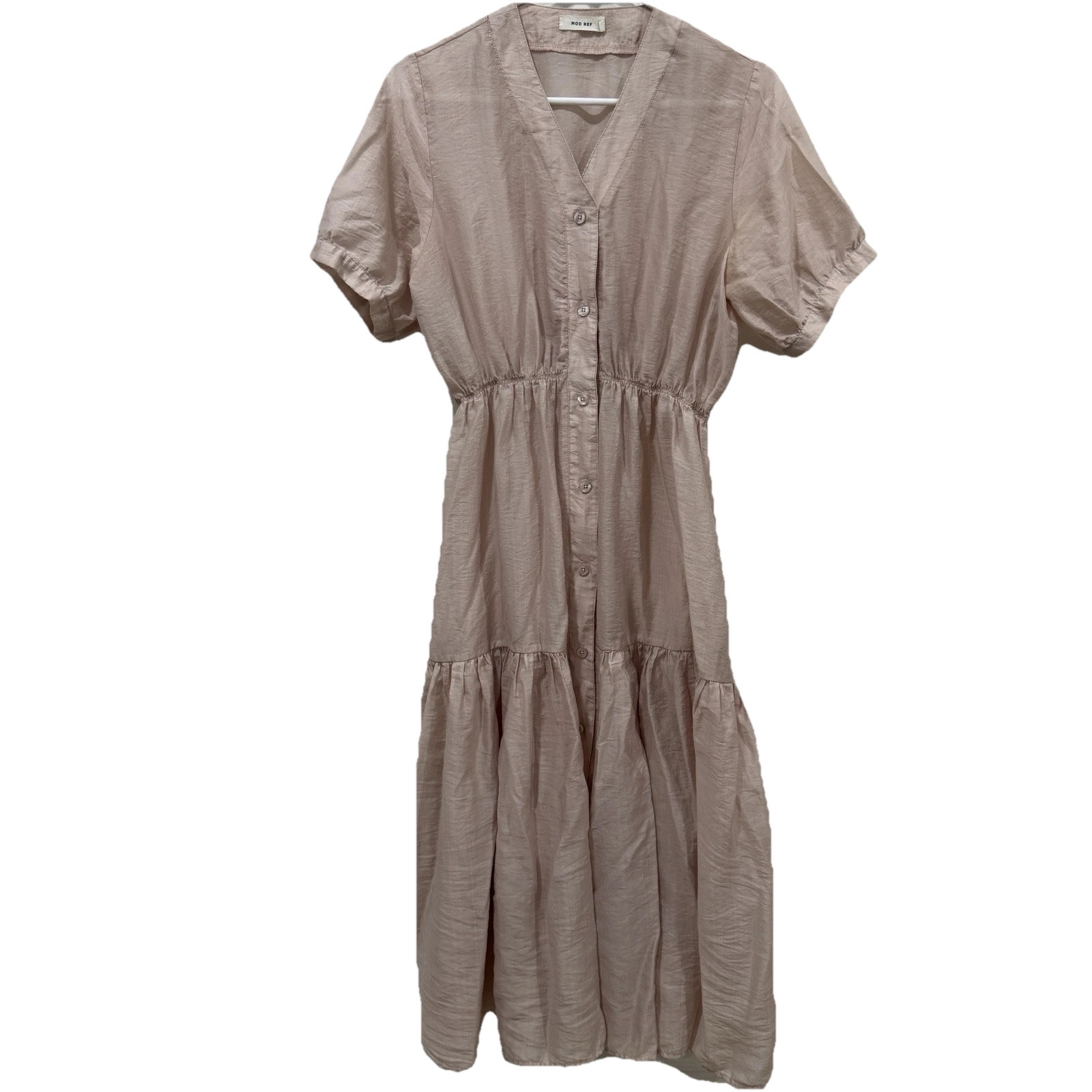Women’s Mod Ref Button Front Savannah Dress Womens Size Small Lightweight Sheer