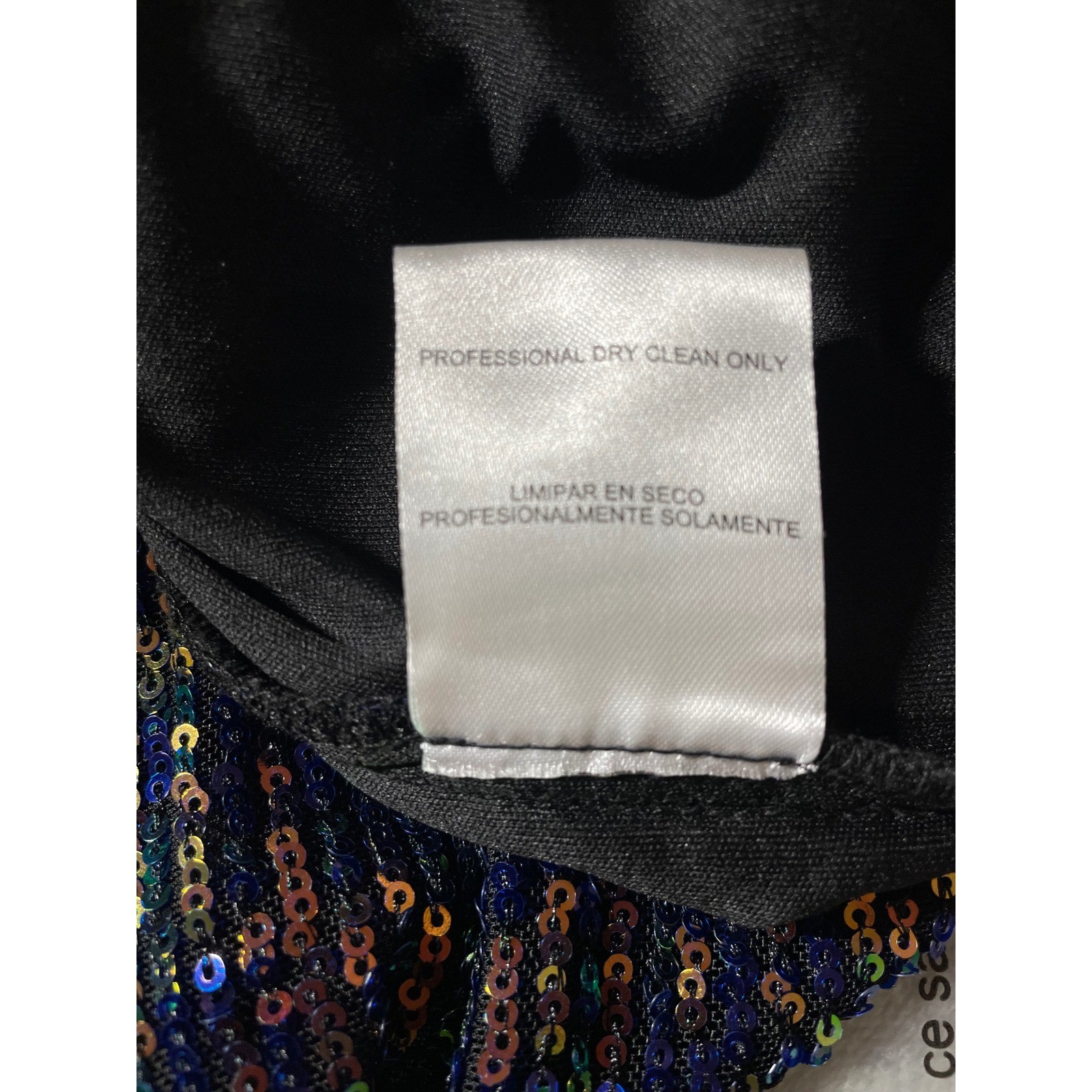 City Triangles Sequin Wrap Mini Dress Size 11 Iridescent Peacock Blue Green Y2K