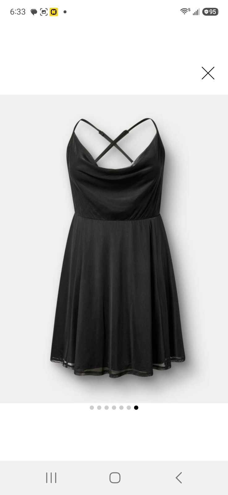 Torrid Sexy Cross Back Mini Dress Drape Front Halter Plus 2X Lil Black Dress
