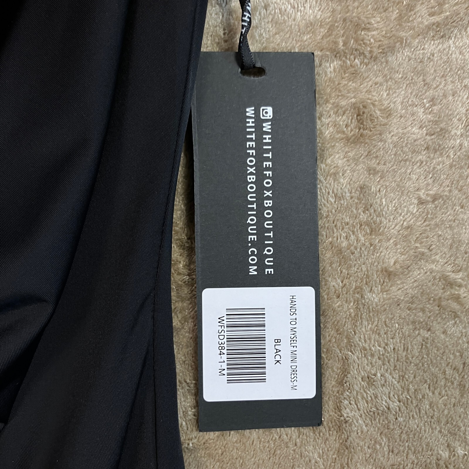 White Fox Boutique Hands To Myself Mini Dress Size M Black NWT