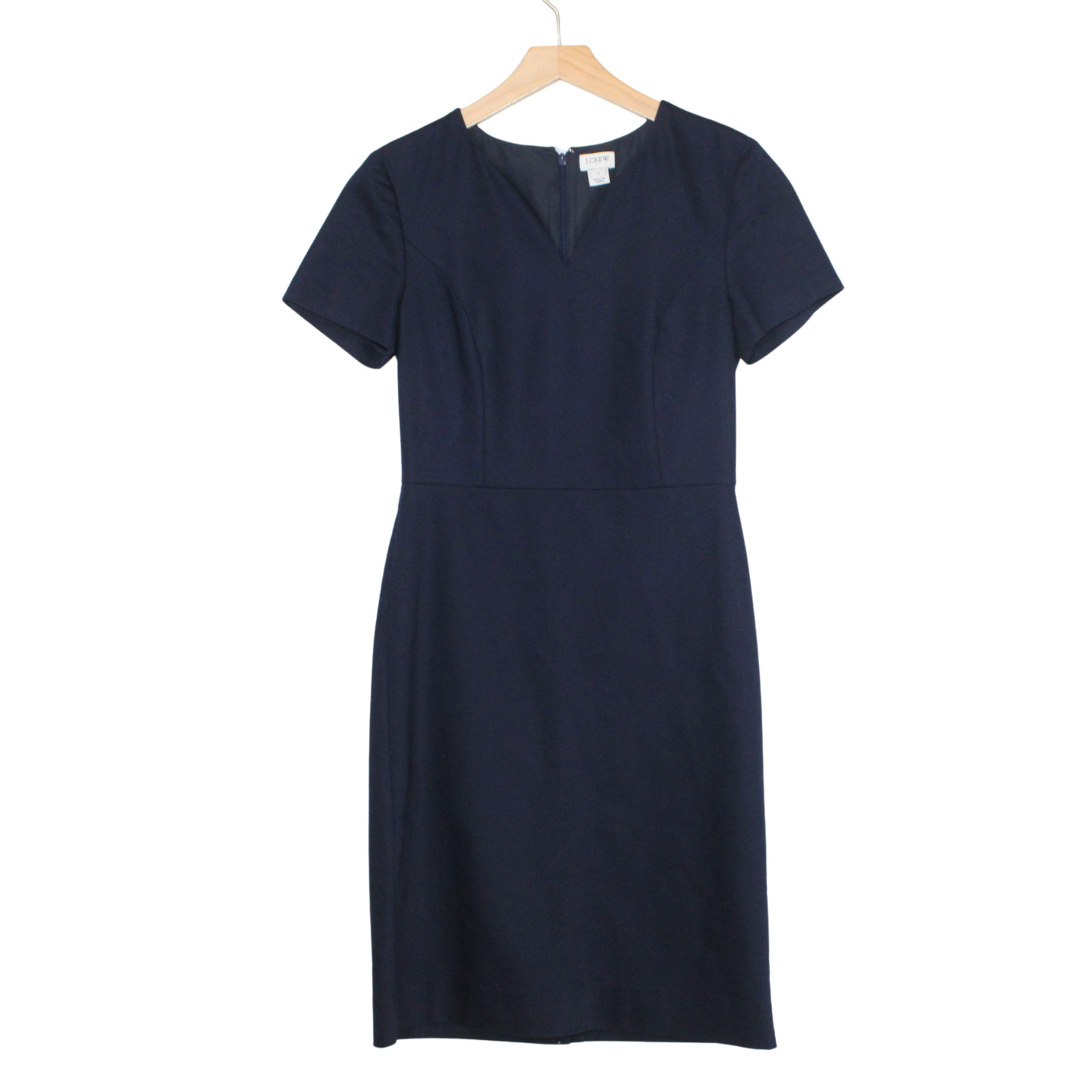 J.Crew women’s navy sheath dress size 4 short sleeve knee length office wear