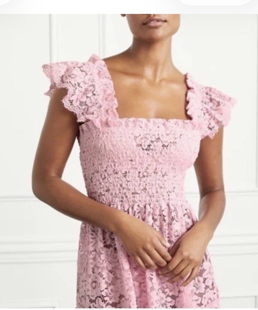 159 NWT Hill House Pink Lace Ellie Nap Midi Dress S Collectors Edition 2022