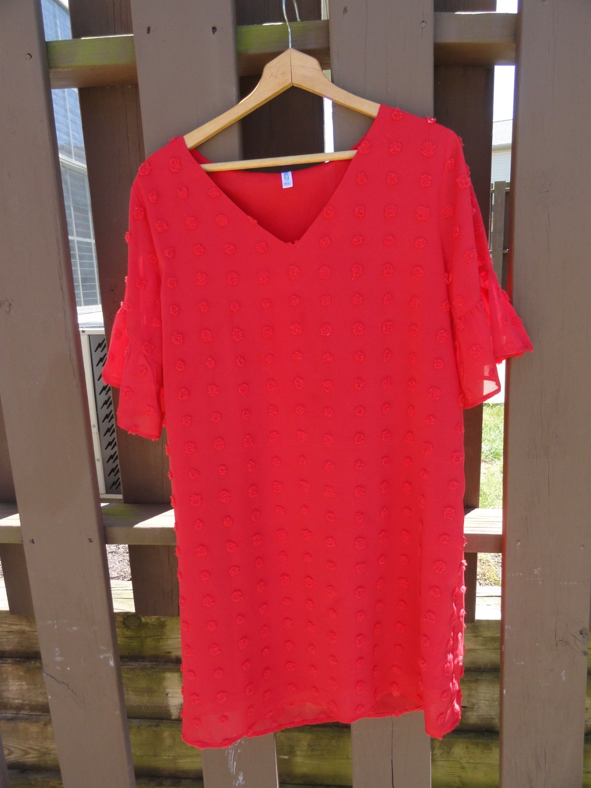 Weaczzy Swiss Dot Dress at knee Womens XL Lavender