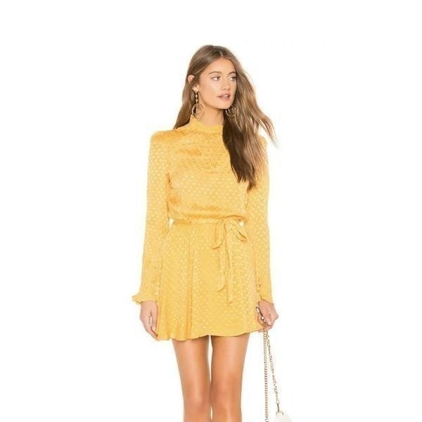 Tularosa Gianna Mini Dress in Mustard Size Large NWT (12-10)
