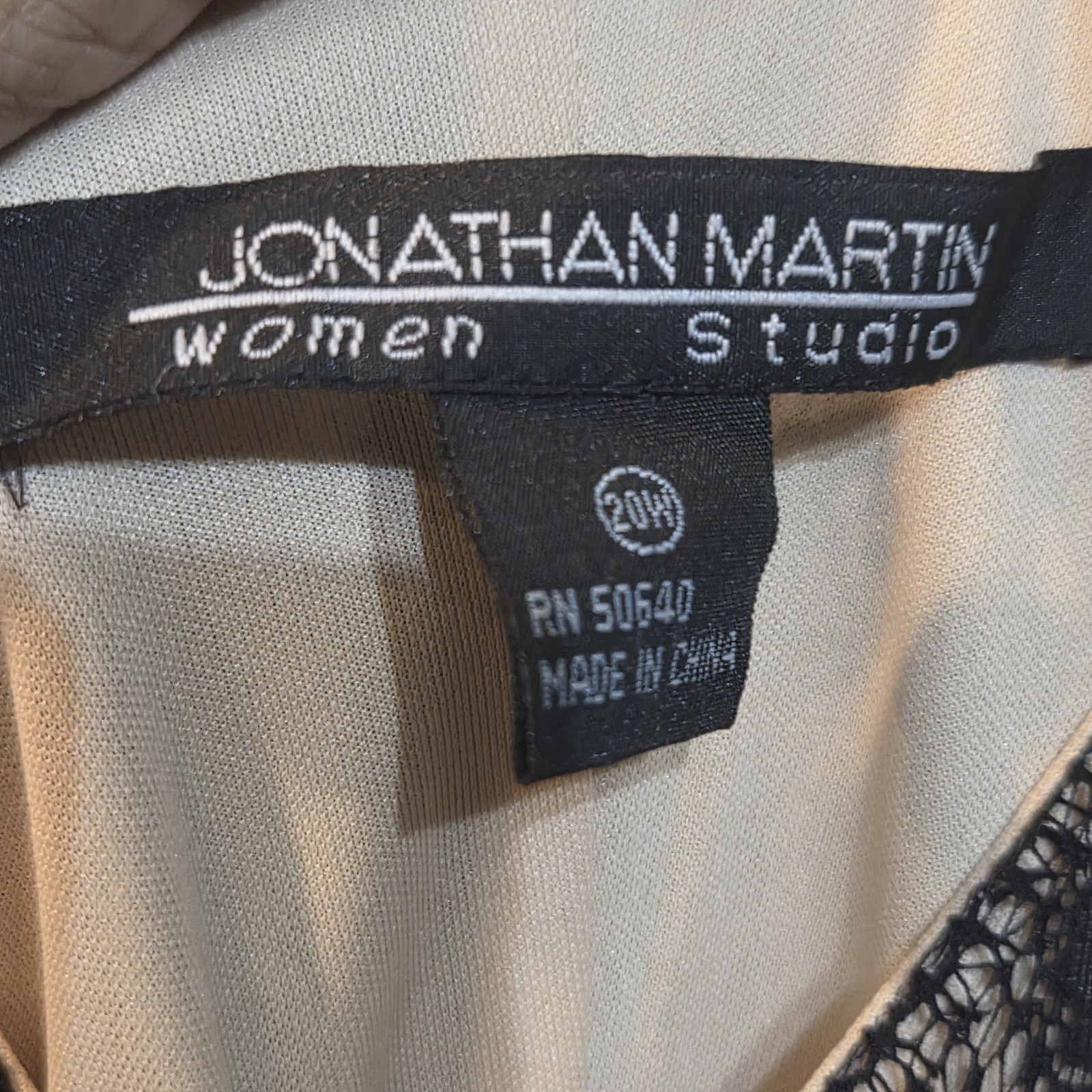 Jonathan Martin Studio Women Dress Sz 20W Black Lace Sheer Lined Sleeveless Belt