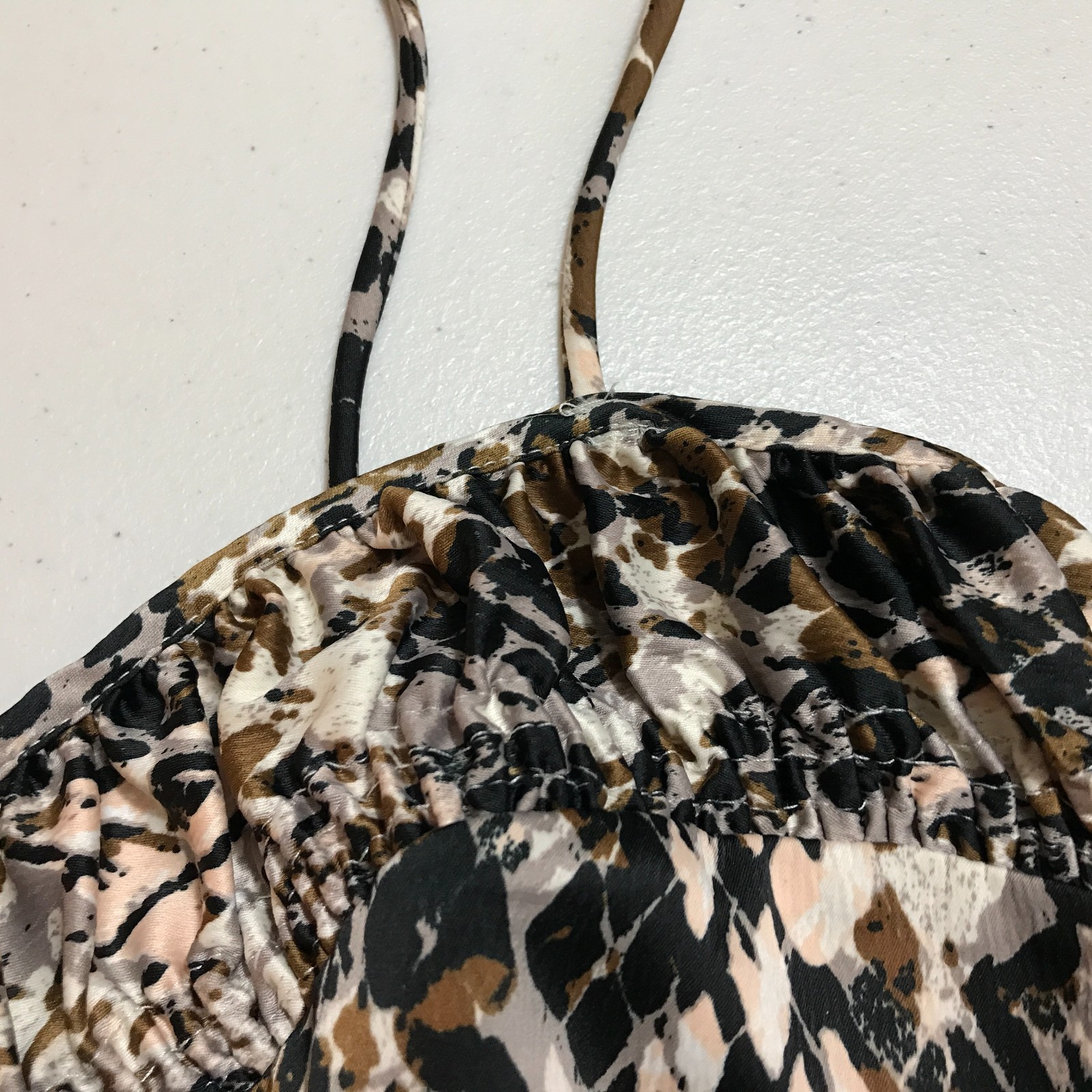 by Anthropologie Square Neck Snakeskin Print Midi Slip Dress Size XS