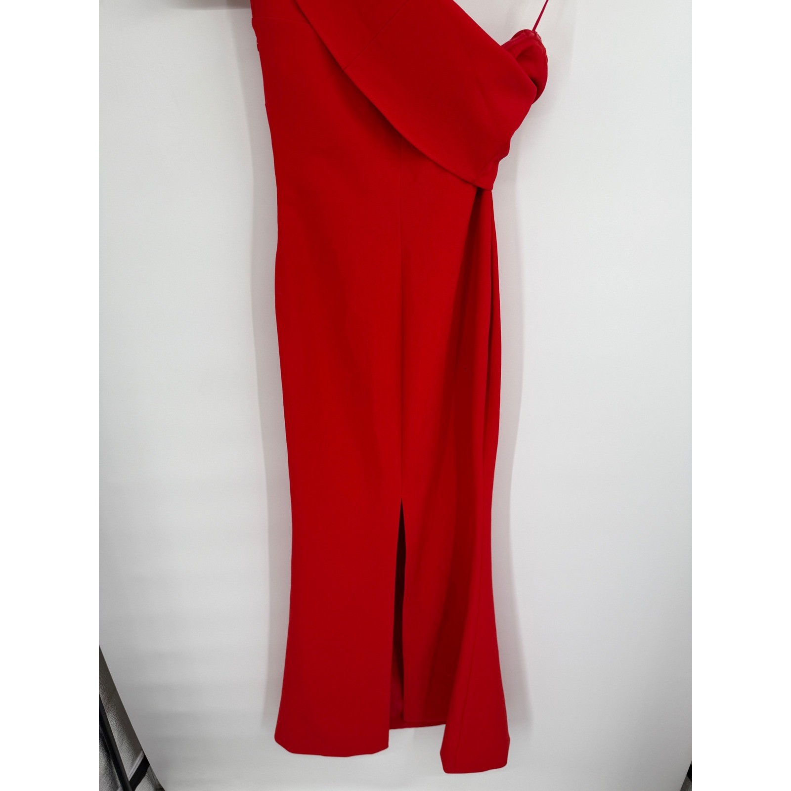 Likely Women’s One Shoulder Driggs Sheath Dress Gown Scarlet Red Size 4