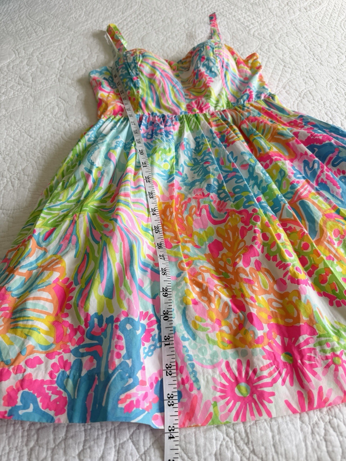 Lilly Pulitzer Ardleigh Lovers Coral Size 0 XS Bright Multicolor Floral Neon EUC