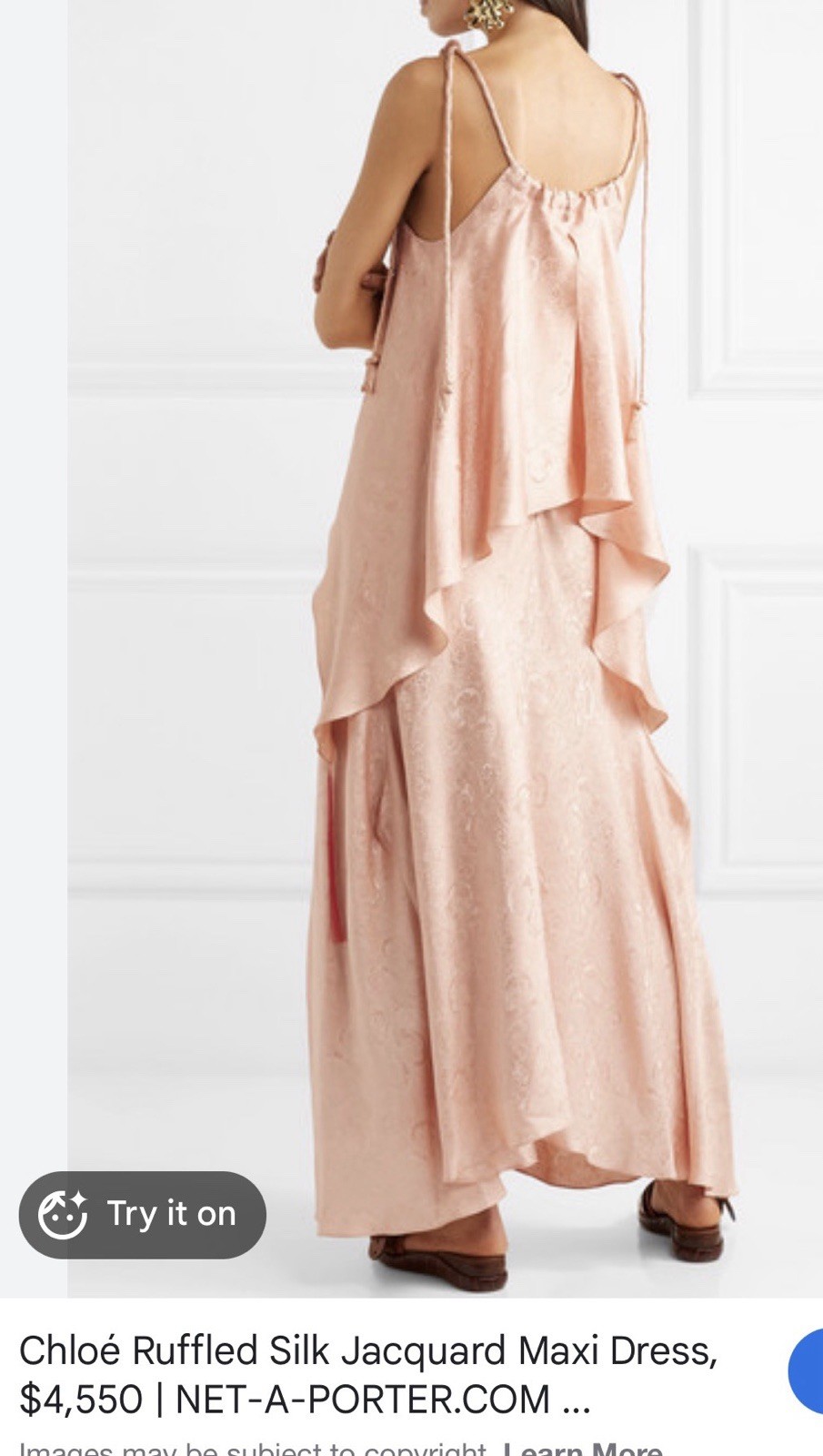 CHLOÉ 100% SILK JacquaRD Maxi dress – MADE IN FRANCE- 42