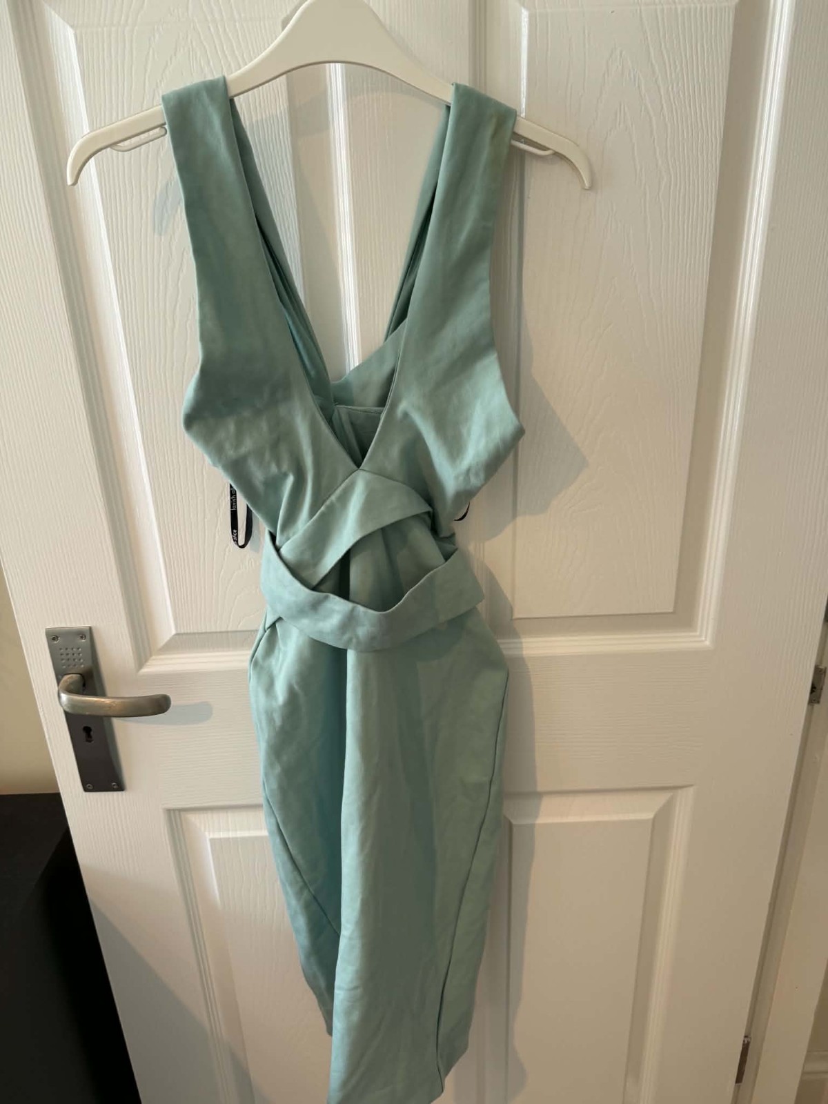Lavish Alice Mint Green Cut Out Midi Dress UK 6 Occasion Bodycon Party