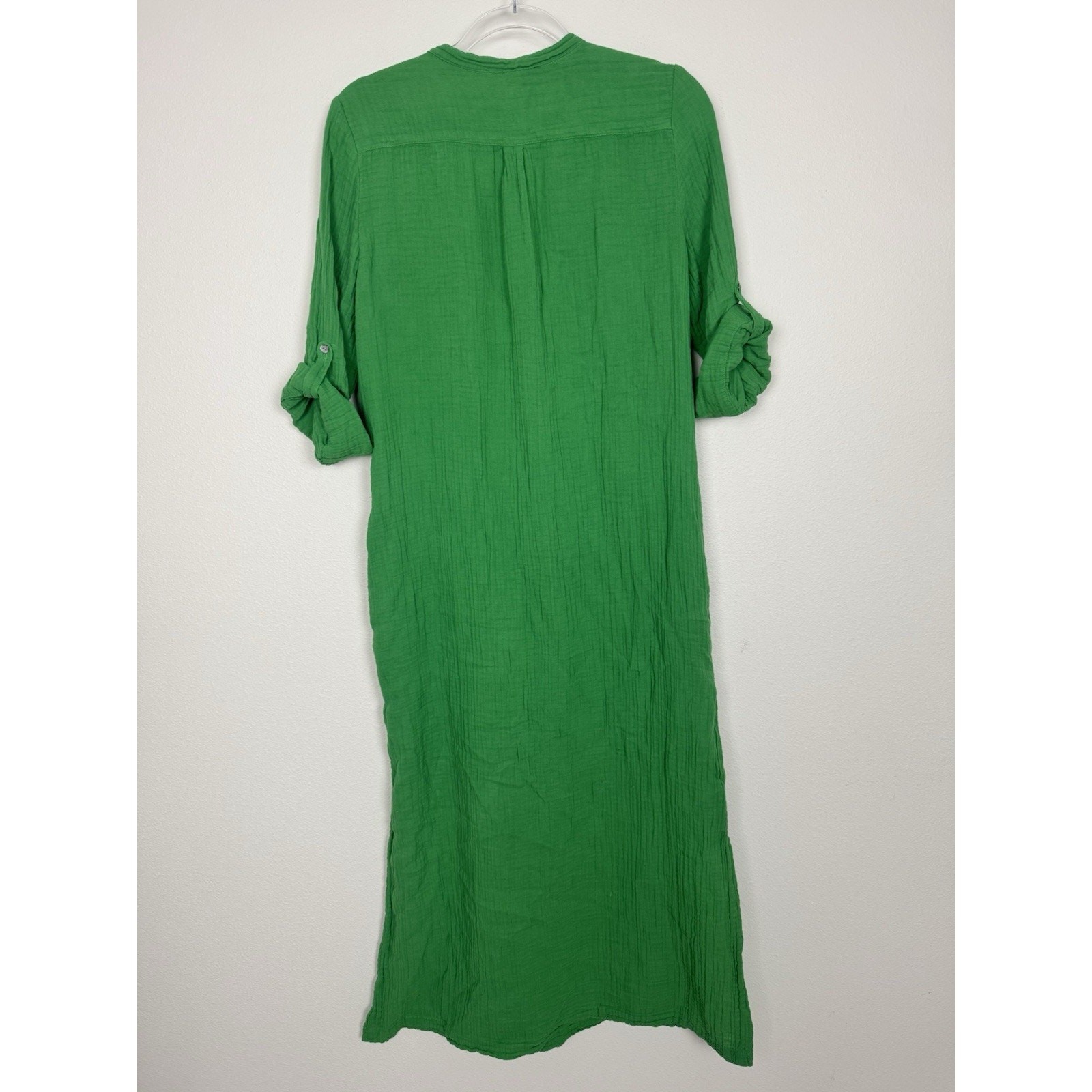 Everyday Ritual Gauze Kaftan Maxi Dress Womens Small Lush Green Summer