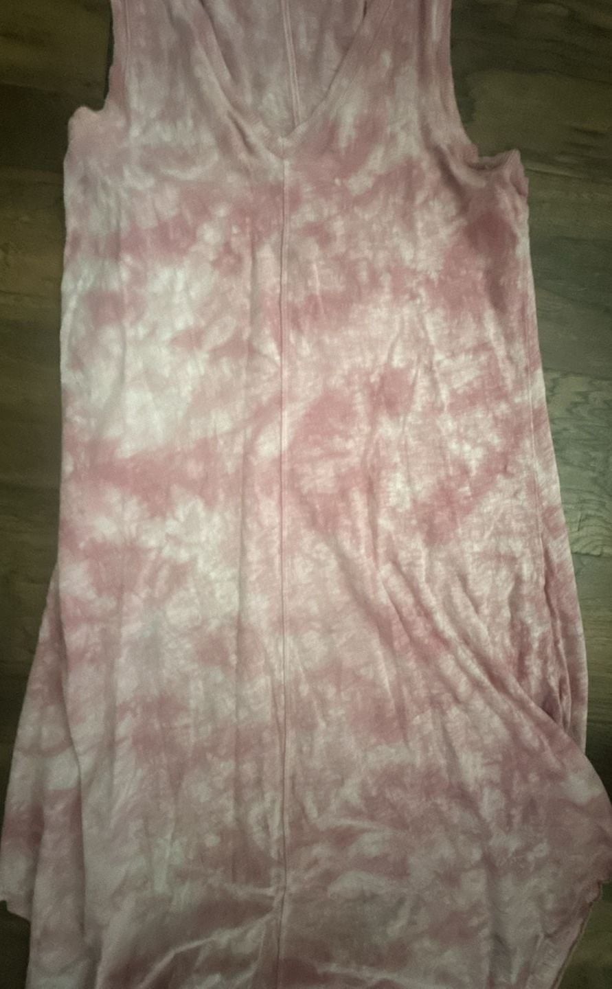 Z Supply The Cloud Tie Dye Racerback Midi Dress Pink