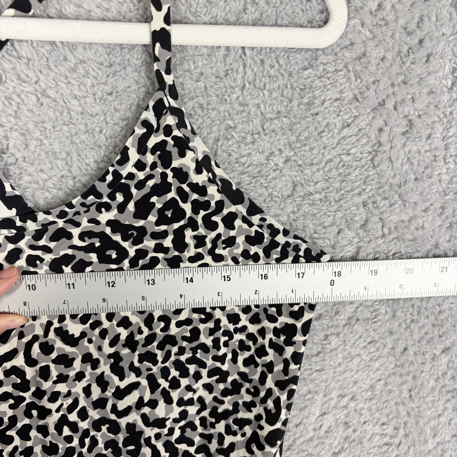 Outdoor Voices The Exercise Dress Leopard Print Black White Size L Sleeveless