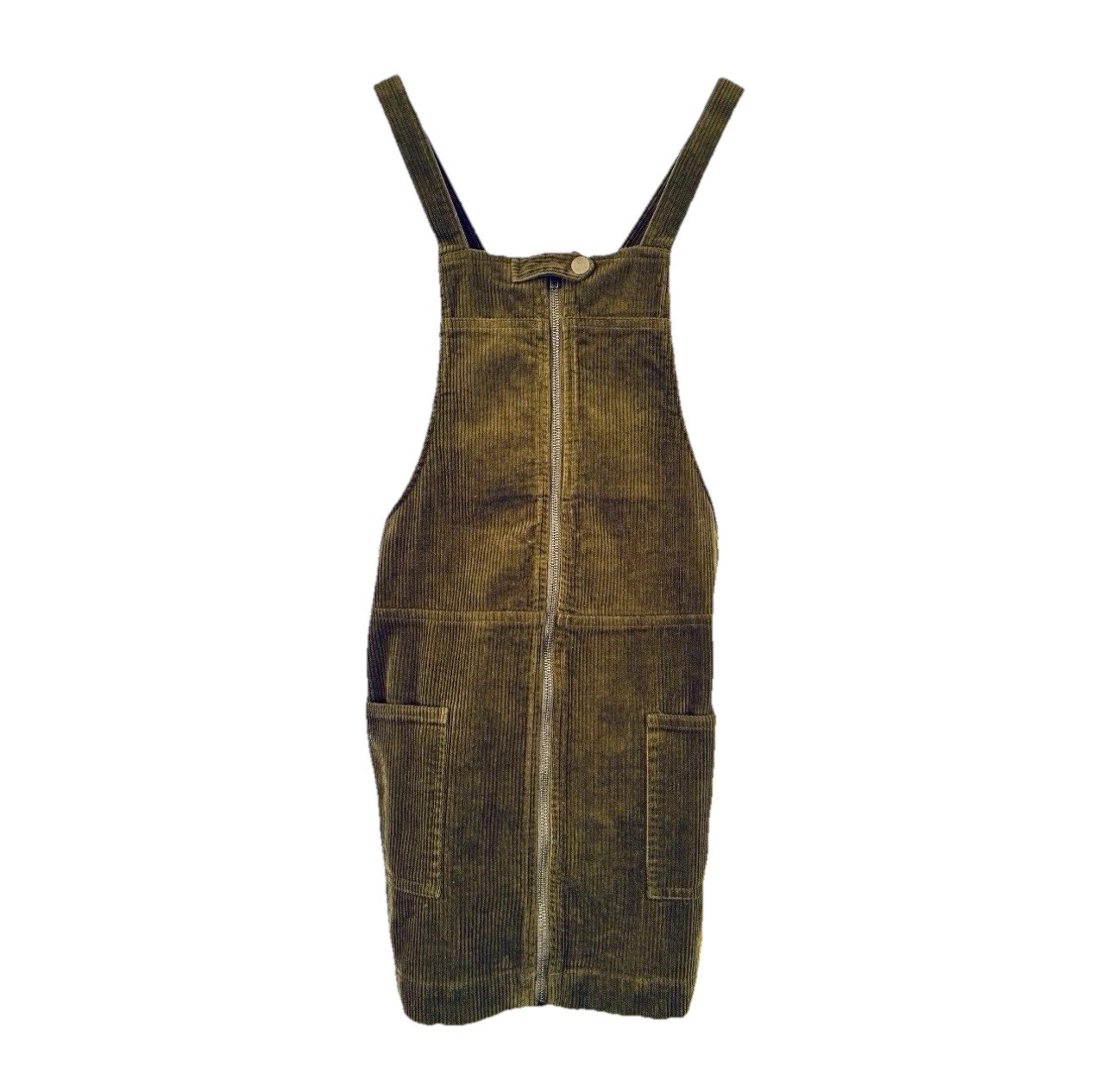 Anthropologie Overalls Mini Dress Womens S Corduroy Green Cottage Farmer Cowgirl