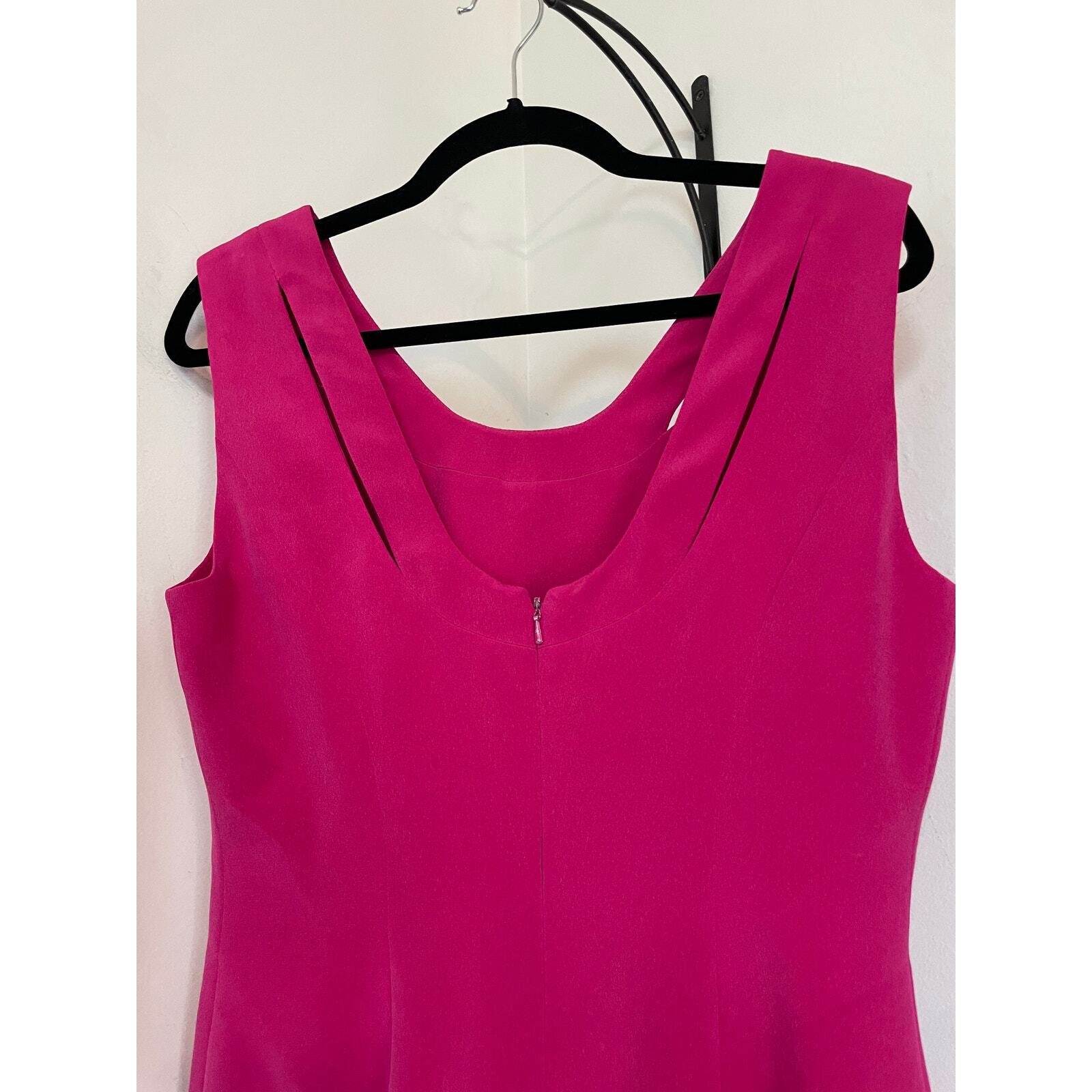 YL Hot Pink Silk Mini Dress Size 6