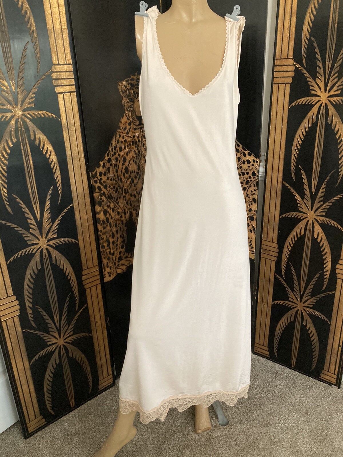 Michal Negrin Pale Pink Camisol Slip Dress Size L