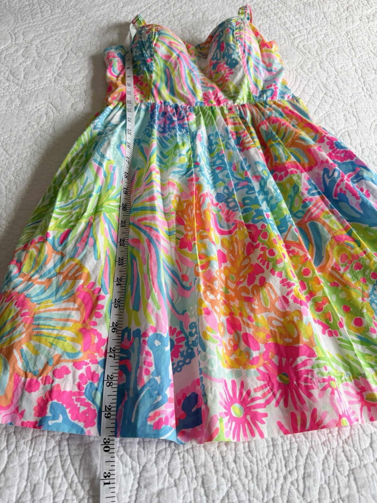 Lilly Pulitzer Ardleigh Lovers Coral Size 0 XS Bright Multicolor Floral Neon EUC