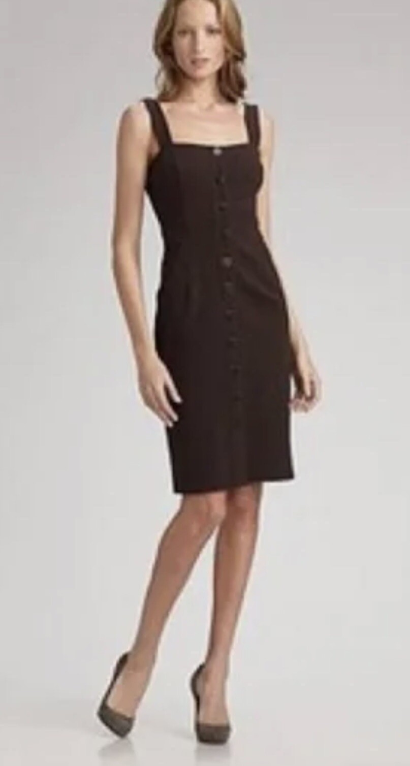 DIANE von FURSTENBERG ELENIE CHOCOLATE SUITING DRESS – US 4 – US 8