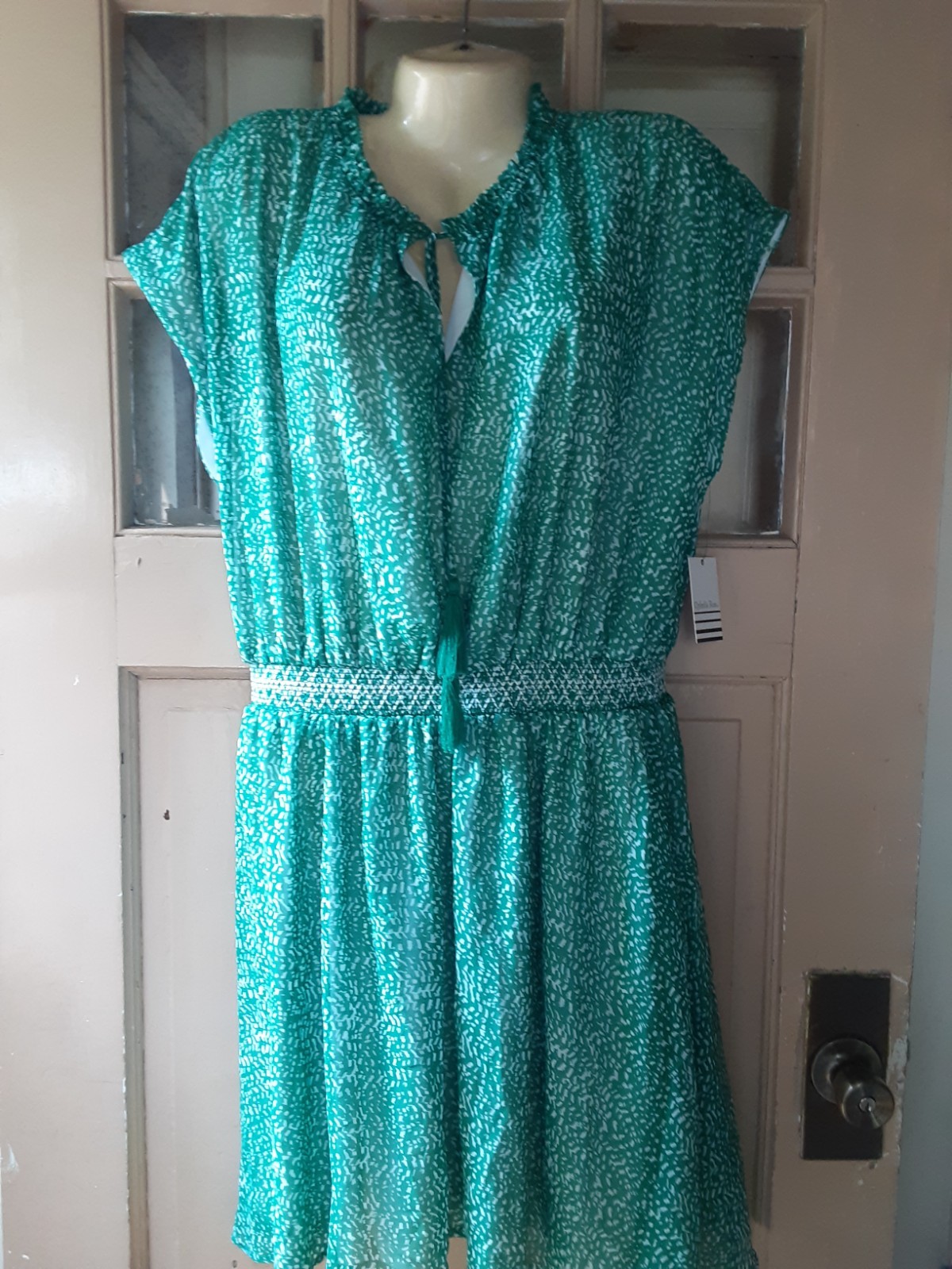 Ophelia Roe Woman’s Chiffon Smocked Waist Lined Dress Size 2X NEW WITH TAGS