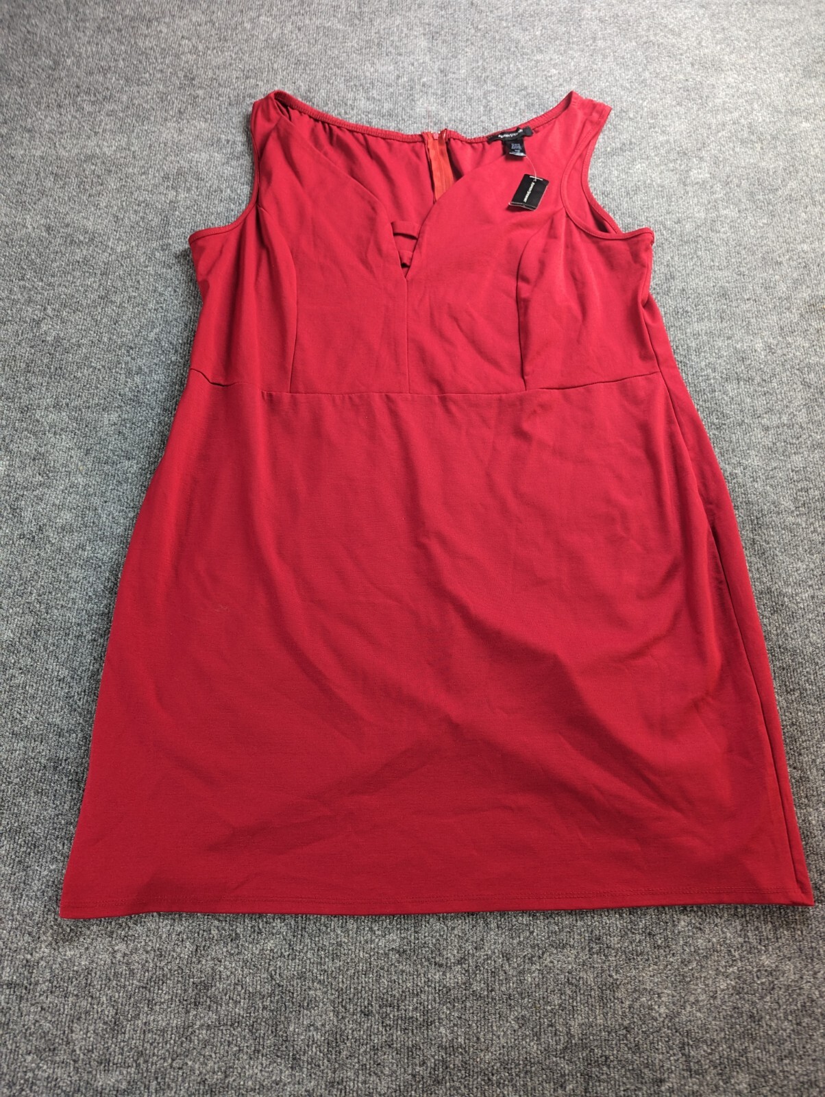 Ashley Stewart Dress Women’s 30/32 Red Scuba Sleeveless NWT Made In USA