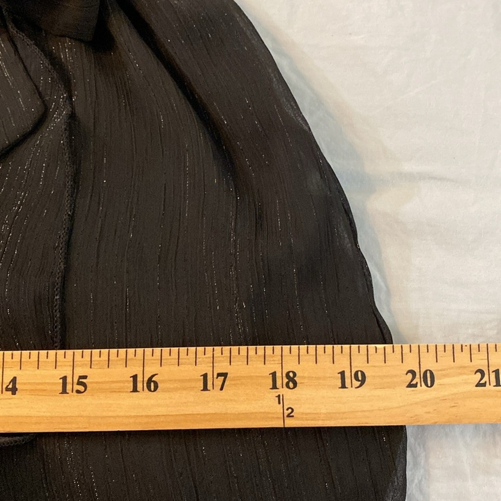 Fraiche by J Black Metallic Ruffle Dress Whimsigoth Fairy Chic Size Medium