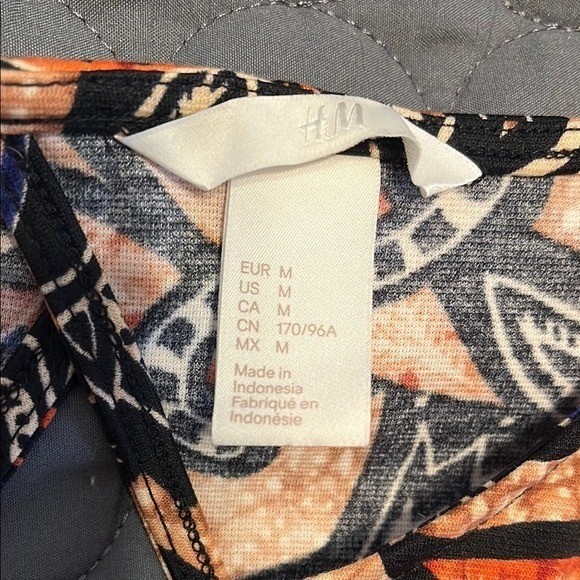 H&M Western Print Sleeveless A-Line Sundress with Stretch and Cut Out Back