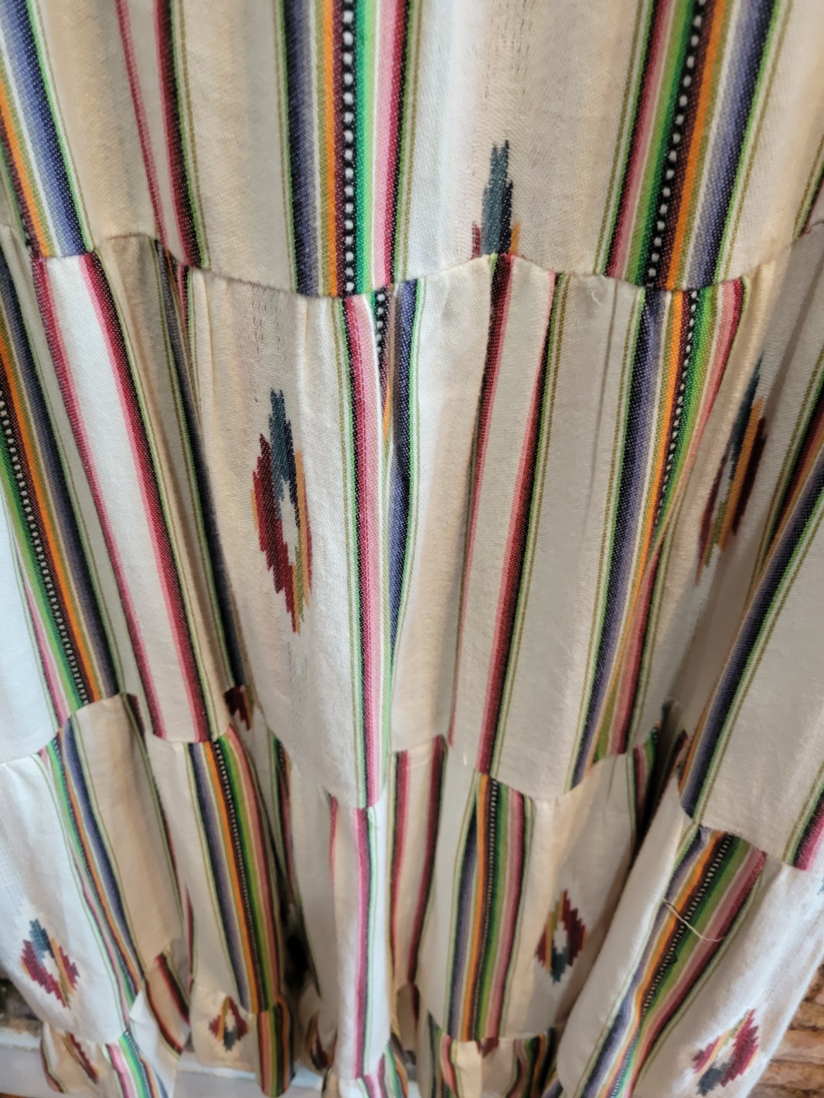 Jaded Gypsy Striped Duster Dress Womens medium Maxi Boho Hippie Indie W Pockets