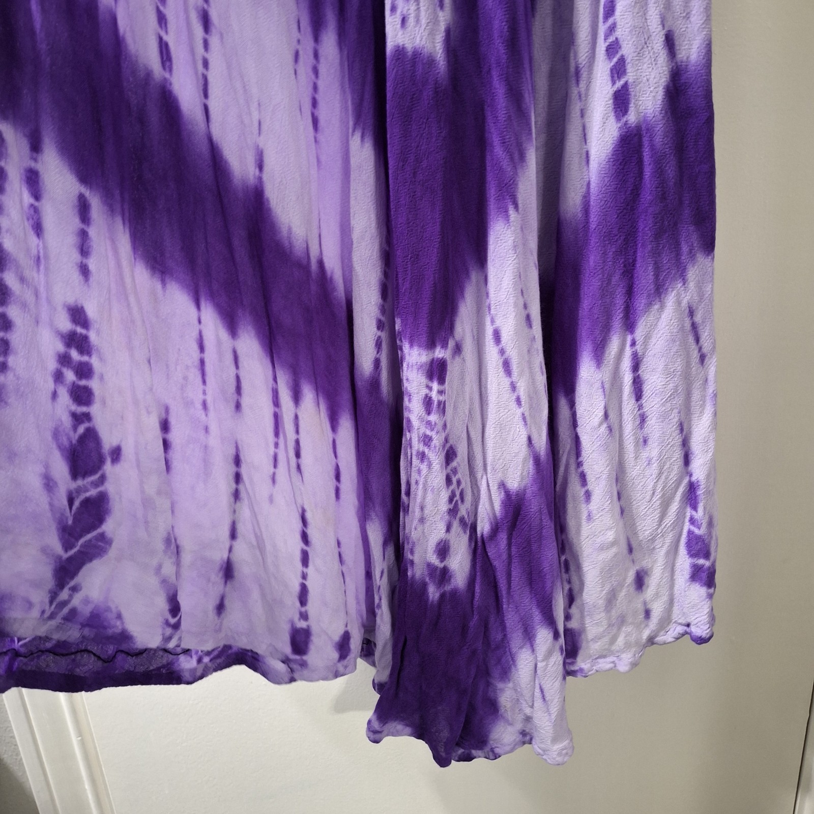 Purple Tie Dye Umbrella Dress One Size Cute Options Beachy Cover Up Resort Wear