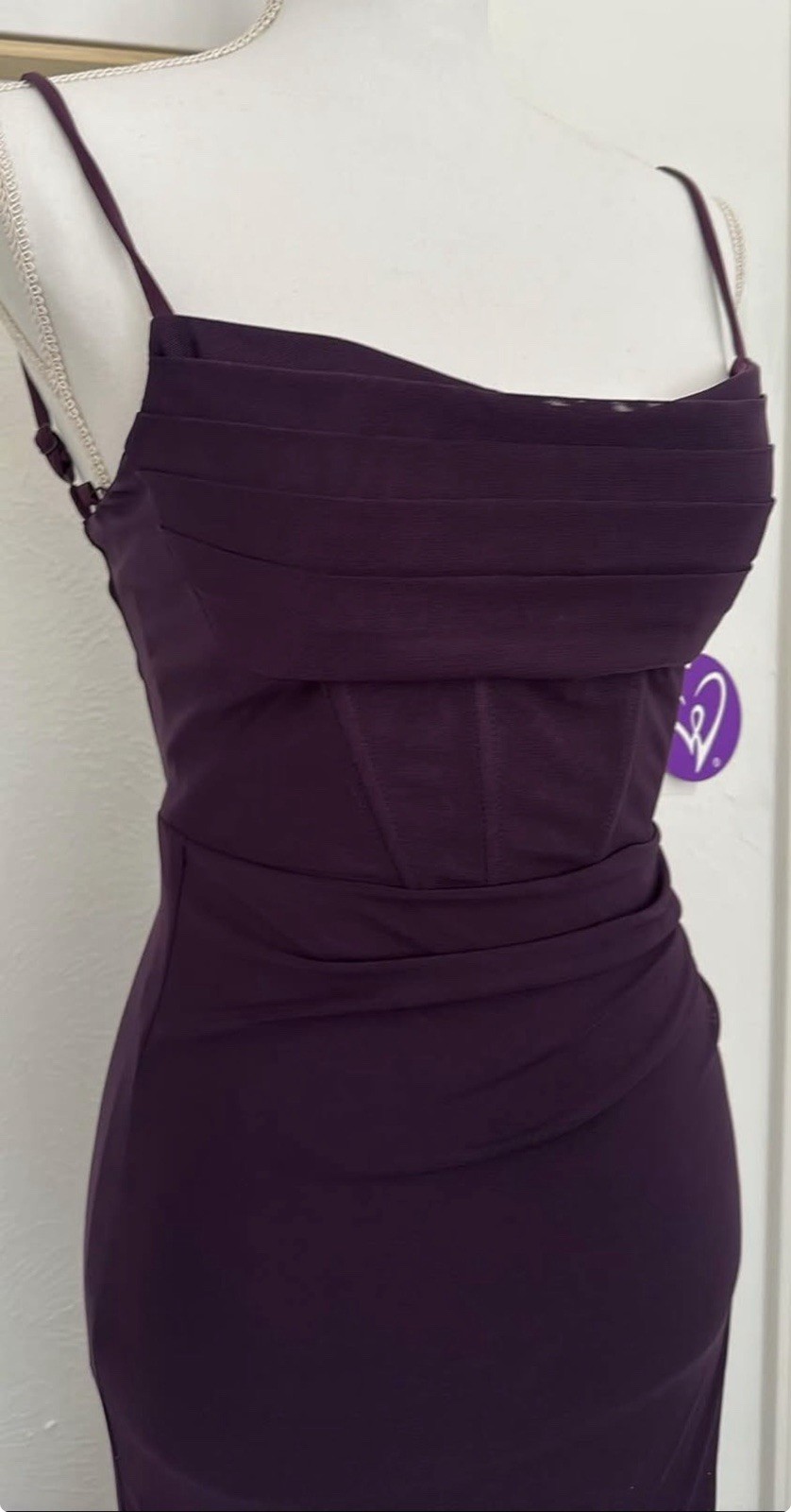 Junior Women’s Windsor Evening Ball Gown Size M (26-inch Waist) Eggplant Purple