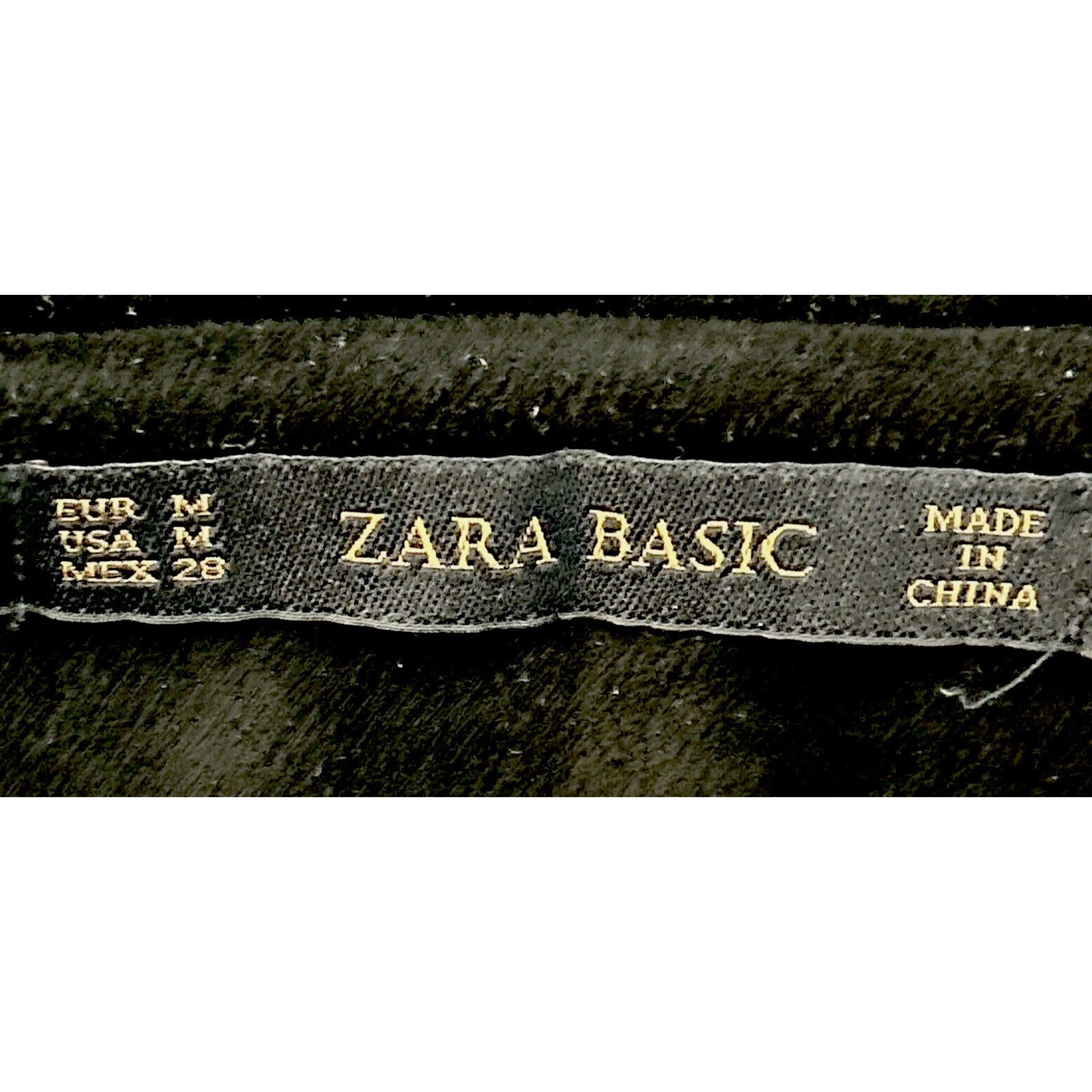 Zara Faux Suede Combined Lace Shift Dress Mini Black LBD Tunic Size Medium