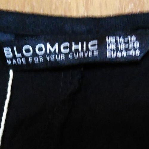 Bloomchic Size 14 16 Long Black Sleeveless Dress Belted Waist Side Pockets