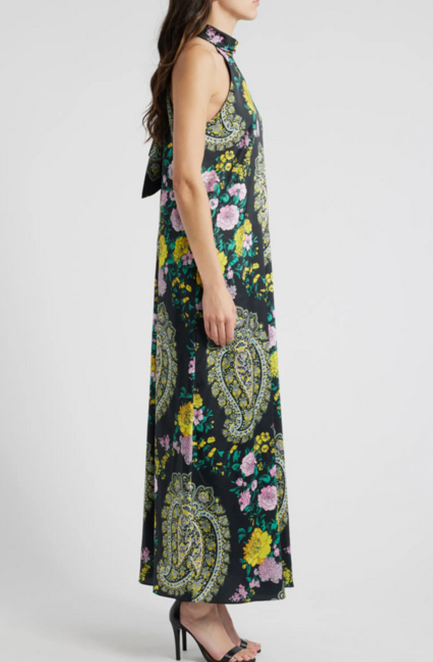 Kobi Halperin Genesis Printed Halter Maxi Dress MSRP $698 Size S # 3B 2718 Blm