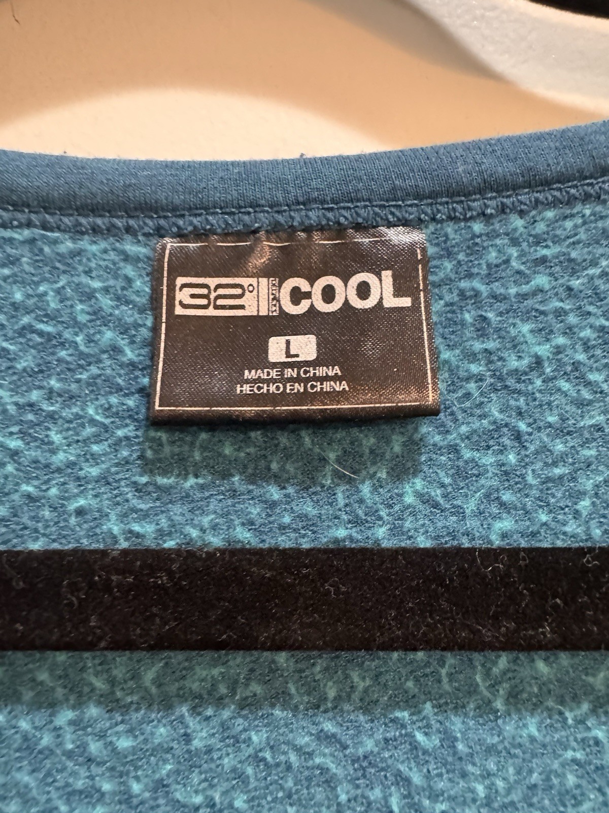 32 Degrees Cool Blue Dress Large Slide Pockets RoundNeck Armpit To Armpit 20”