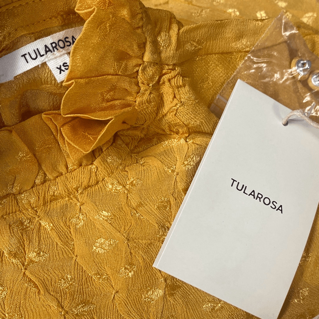 Tularosa Gianna Mini Dress in Mustard Size XS NWT (12-9)