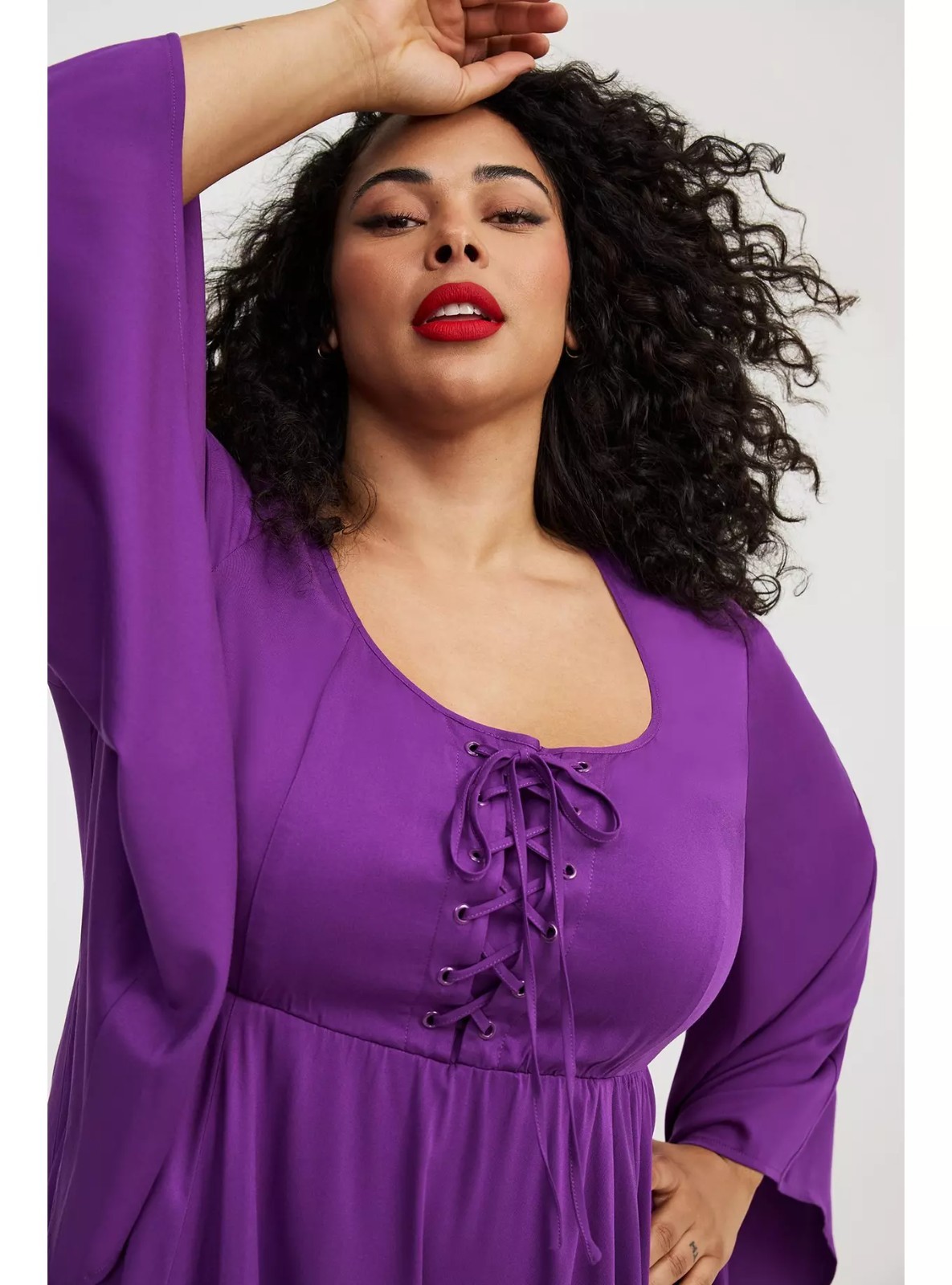 Torrid Halloween Witch Dress Hilo Lace Up Purple COSPLAY NWT New 4X